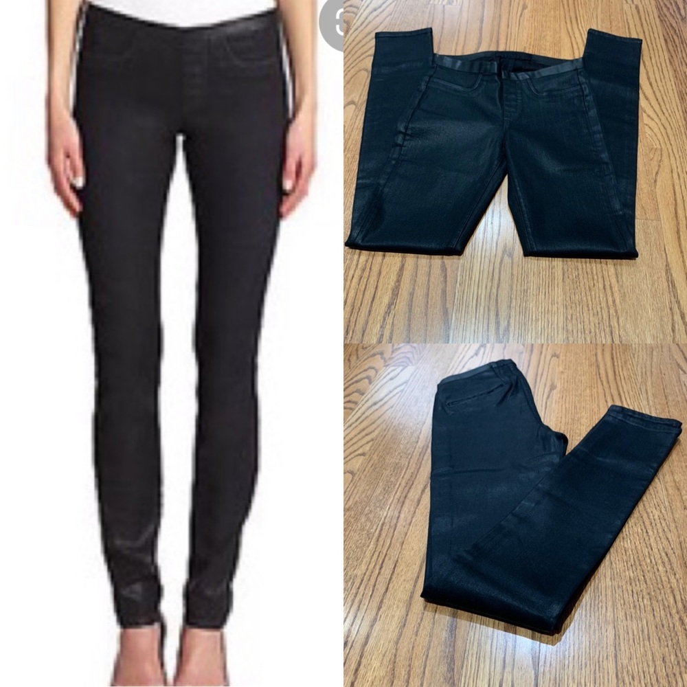 Helmut Lang coated denim legging